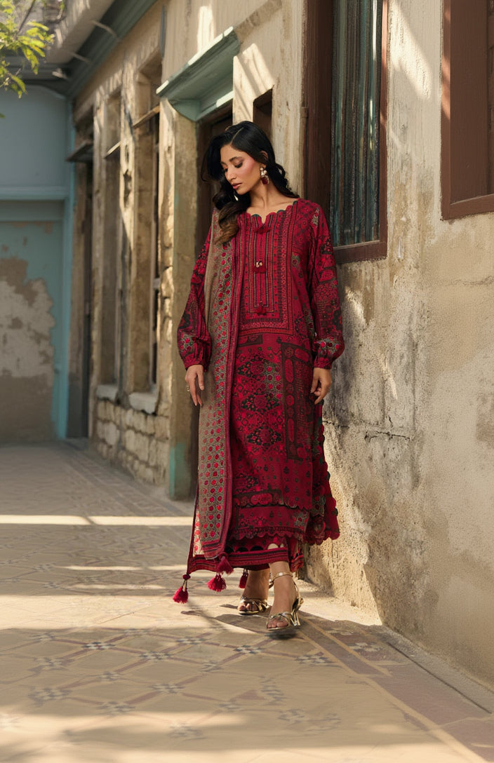 RP33135- Charizma - Winter 3PC Karandi Digital Print Dress