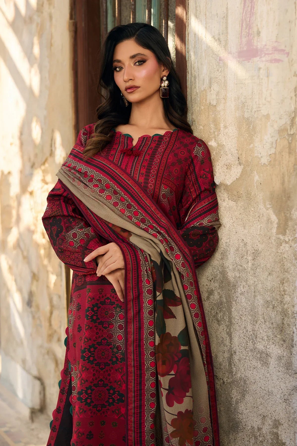 RP33135- Charizma - Winter 3PC Karandi Digital Print Dress