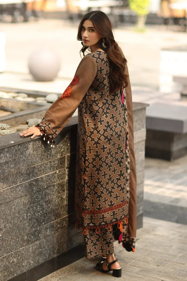 RP33142 Charizma - Winter 3PC Karandi Digital Print Dress