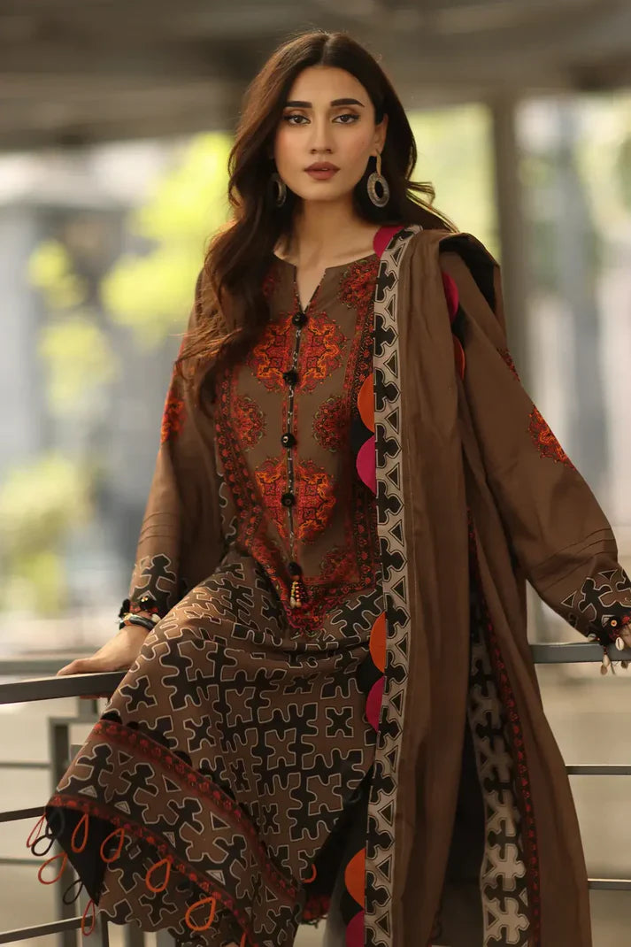 RP33142 Charizma - Winter 3PC Karandi Digital Print Dress
