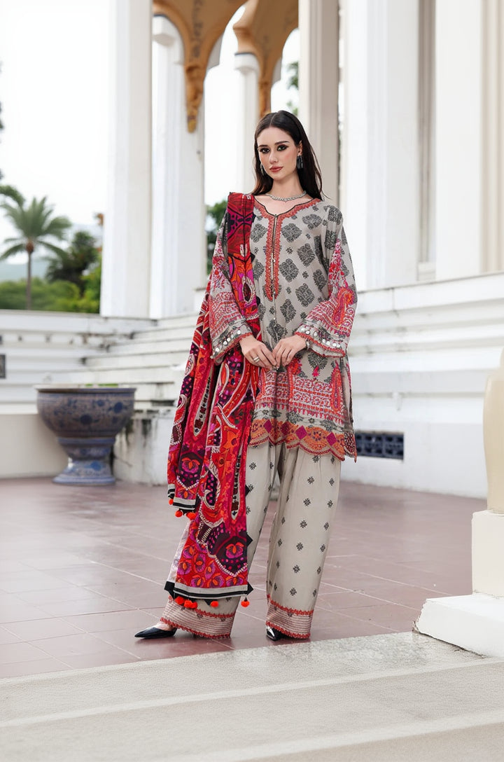 RP33400-Charizma - Winter 3PC Karandi Digital Print Dress