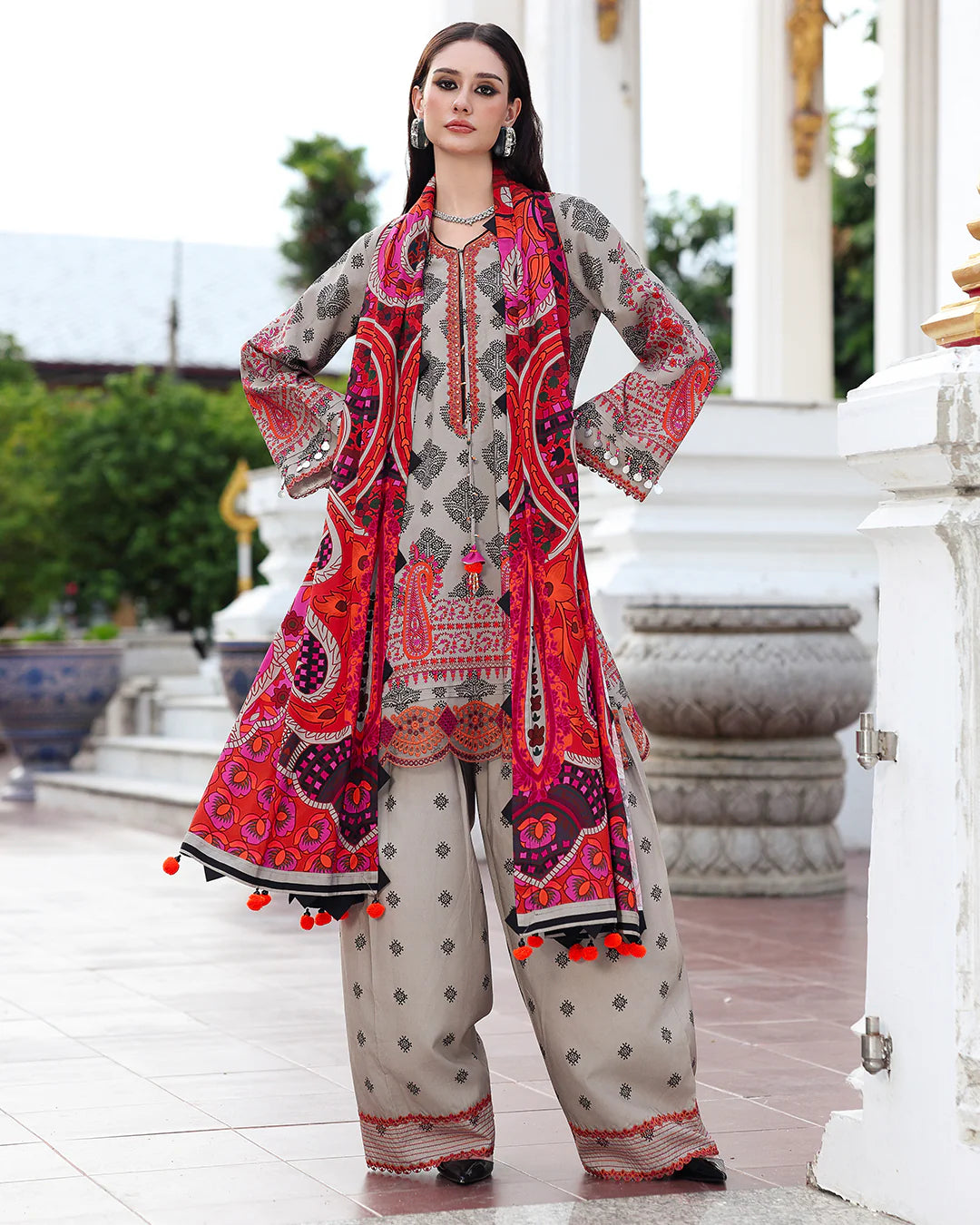 RP33400-Charizma - Winter 3PC Karandi Digital Print Dress