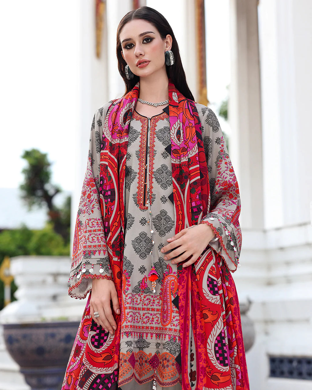 RP33400-Charizma - Winter 3PC Karandi Digital Print Dress