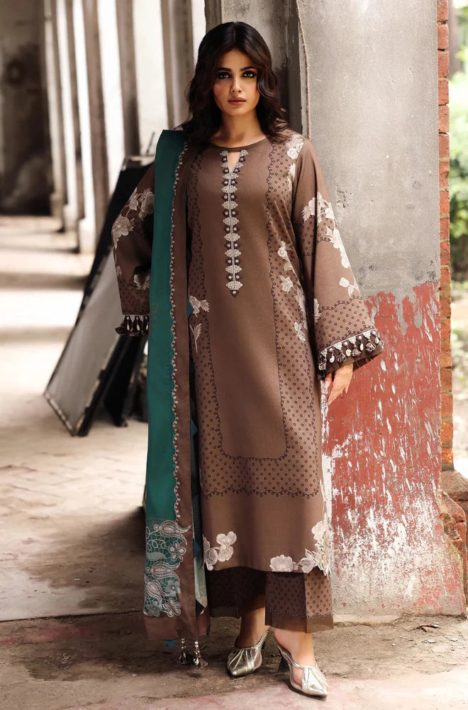 RP33422Charizma - Winter 3PC Karandi Digital Print Dress