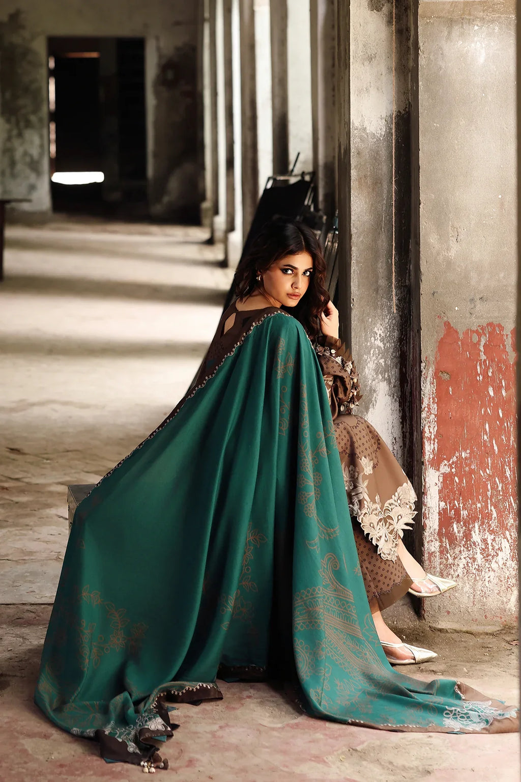 RP33422Charizma - Winter 3PC Karandi Digital Print Dress