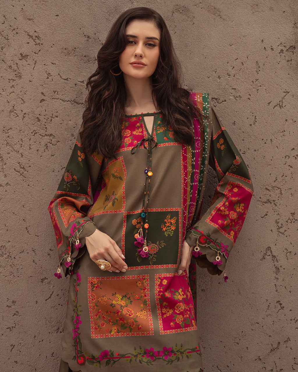 RP3387- Charizma - Winter 3PC Karandi Digital Print Dress