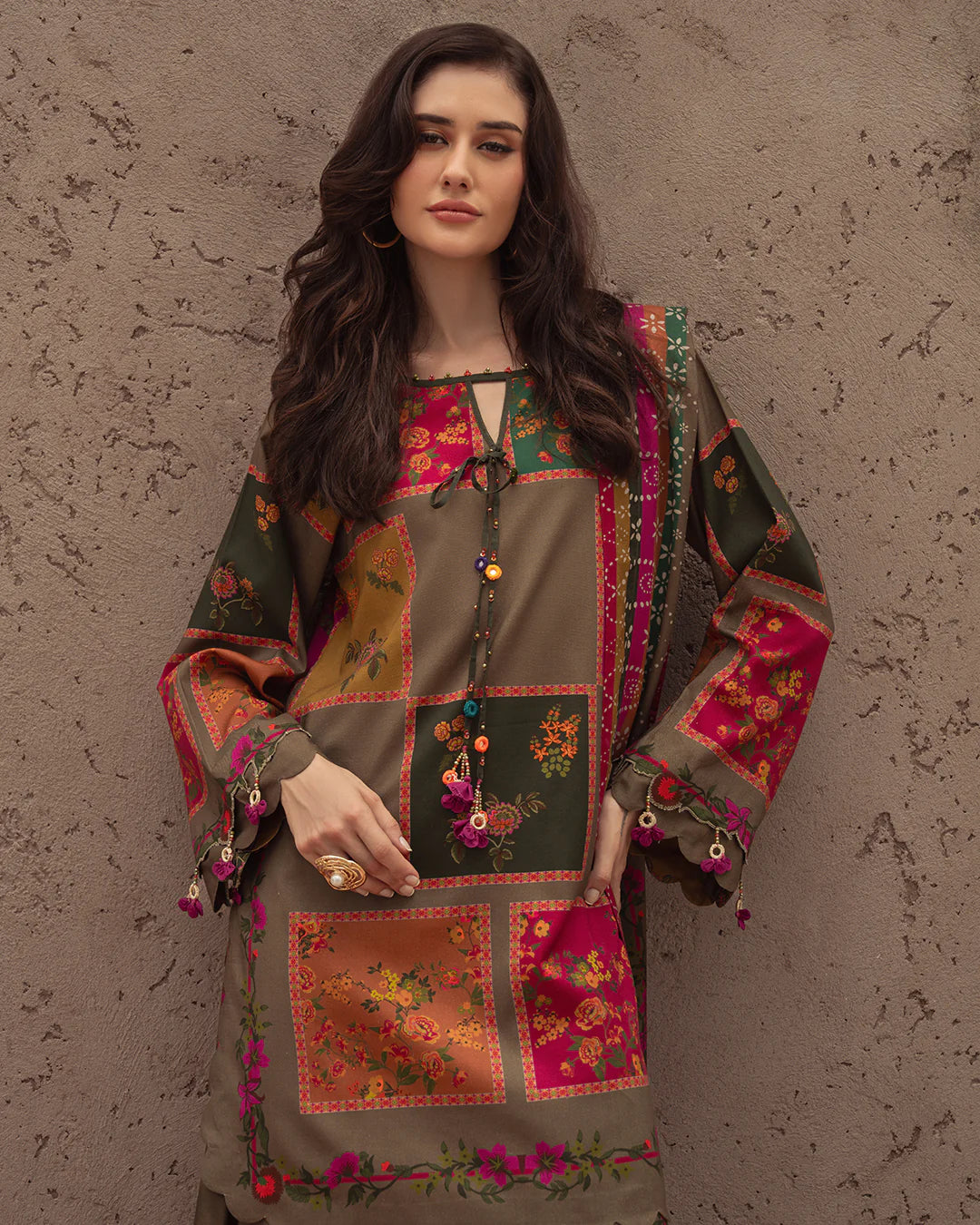 RP3387- Charizma - Winter 3PC Karandi Digital Print Dress
