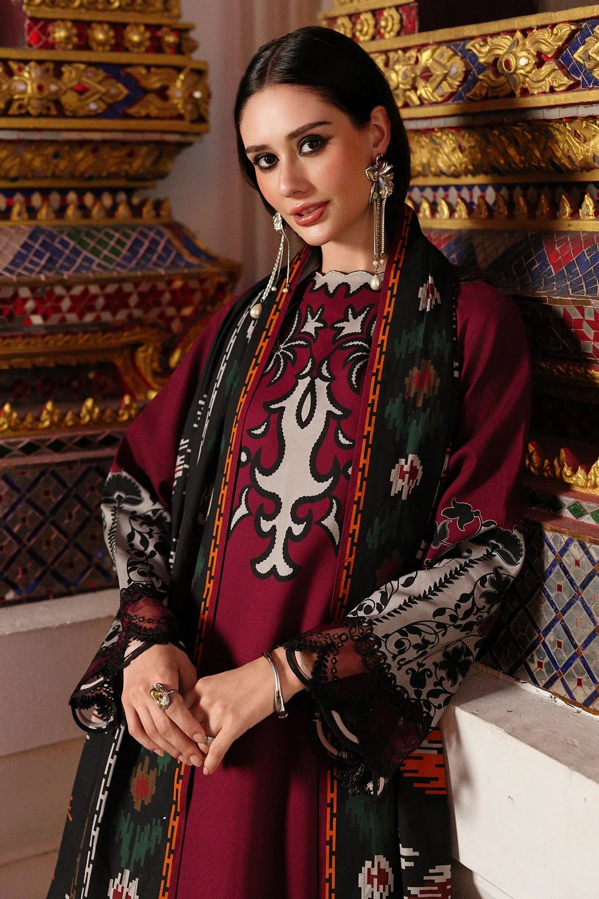 RP3388 - Charizma - Winter 3PC Karandi Digital Print Dress