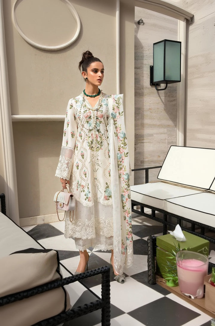 Rp1083-Crimson - 3PC Lawn ChickenKari Embroidered Suit