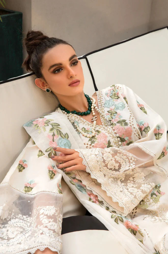 Rp1083-Crimson - 3PC Lawn ChickenKari Embroidered Suit