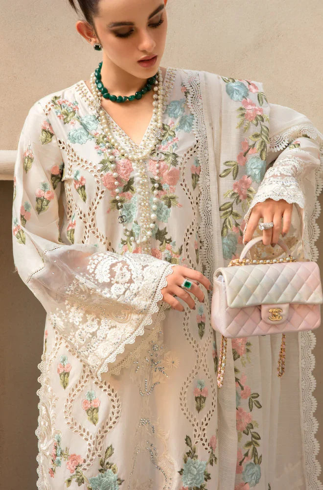 Rp1083-Crimson - 3PC Lawn ChickenKari Embroidered Suit