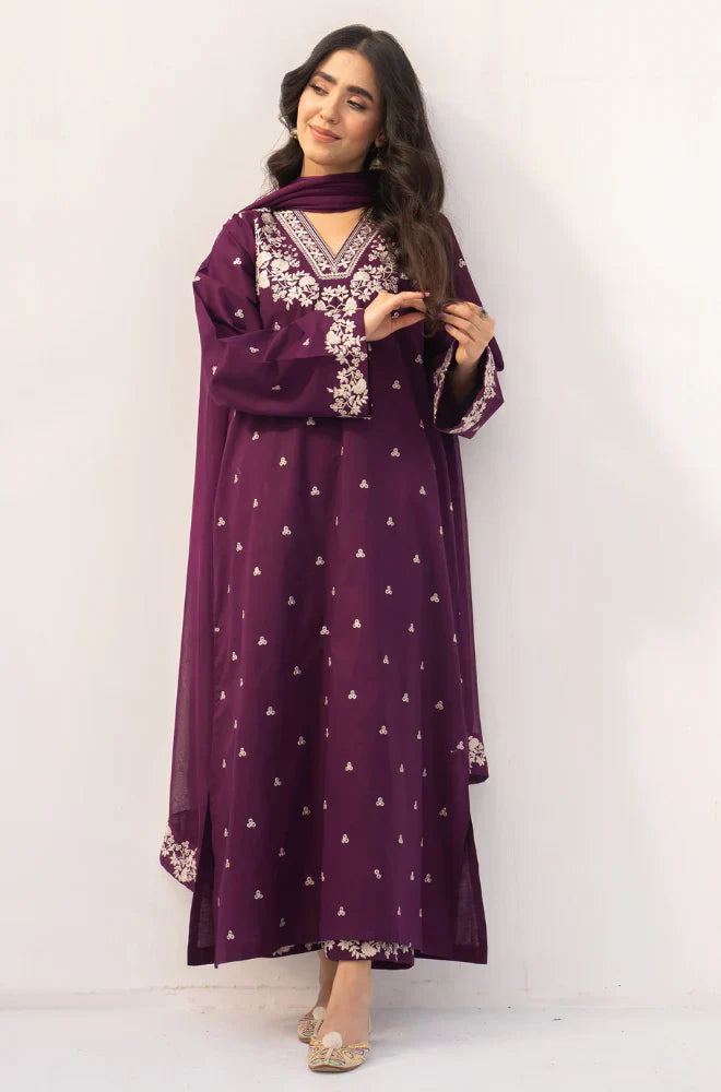 Rp1112-Dyot - Summer 3PC Lawn Embroidered Suit