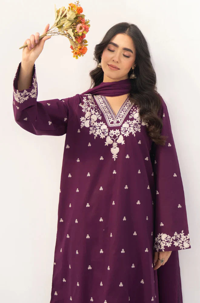 Rp1112-Dyot - Summer 3PC Lawn Embroidered Suit