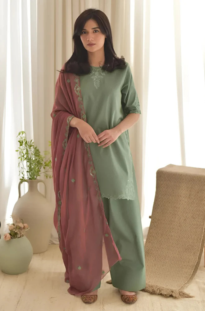 Rp-1122Dyot - Summer 3PC Lawn Embroidered Suit