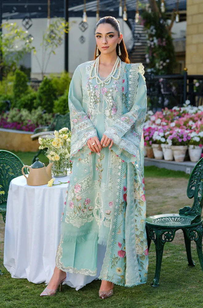RP1137Elaf - Summer 3PC Lawn Chikenkari Embroidered Shirt