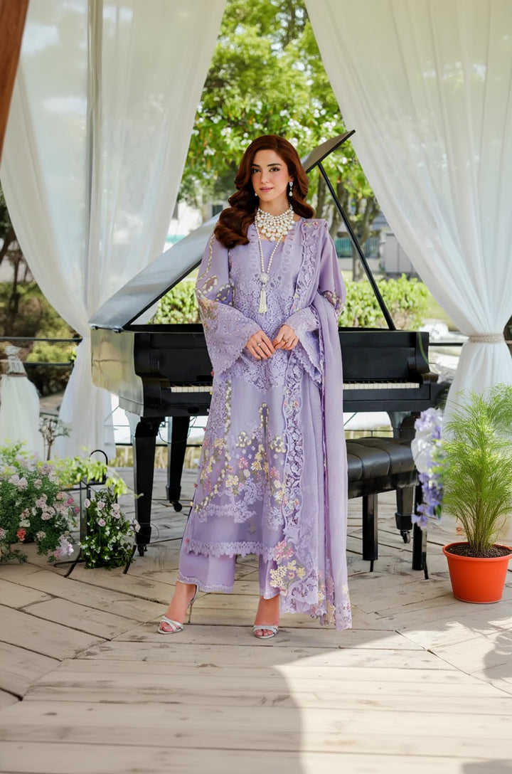 RP1138Elaf - Summer 3PC Lawn Chikenkari Embroidered Shirt