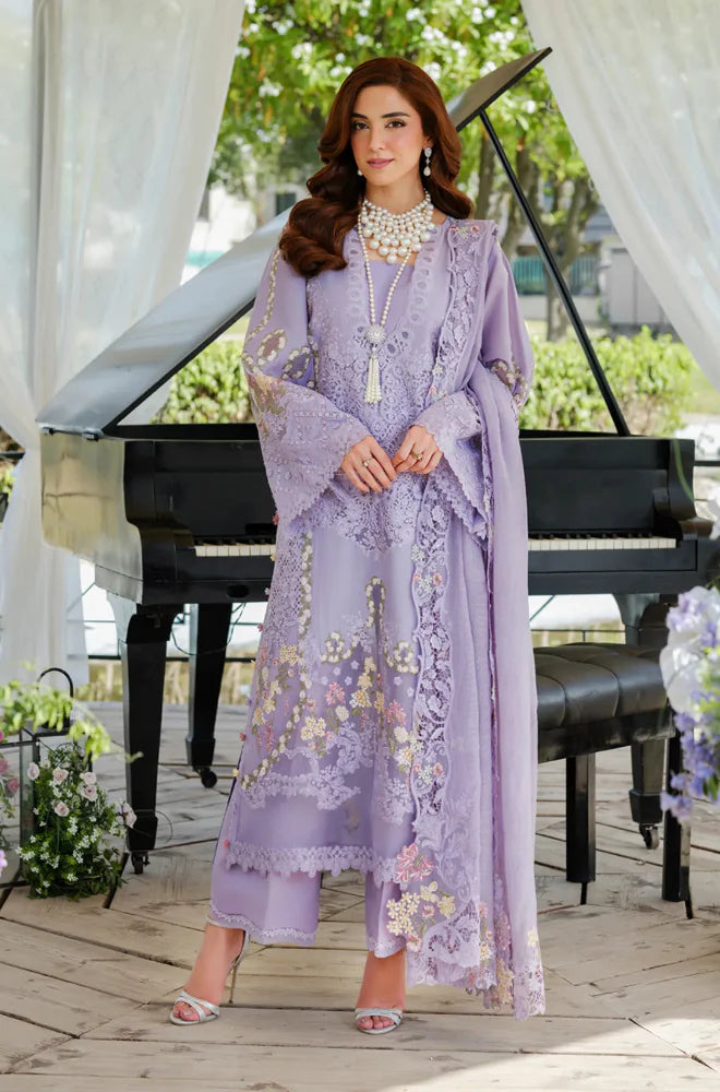 RP-1138Elaf - Summer 3PC Lawn Chikenkari Embroidered Shirt