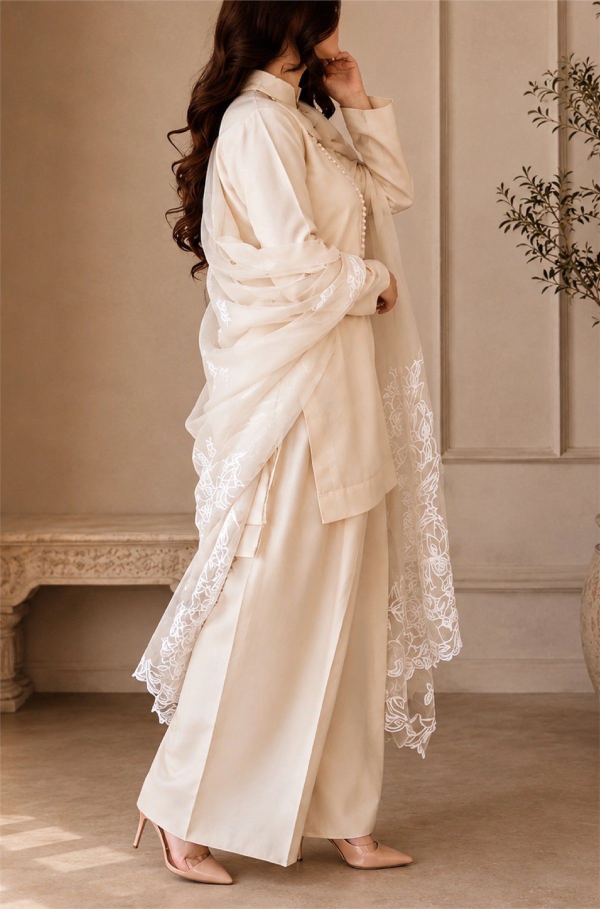 Rp1258 Embroidered 3 Piece Unstitched Lawn Suit