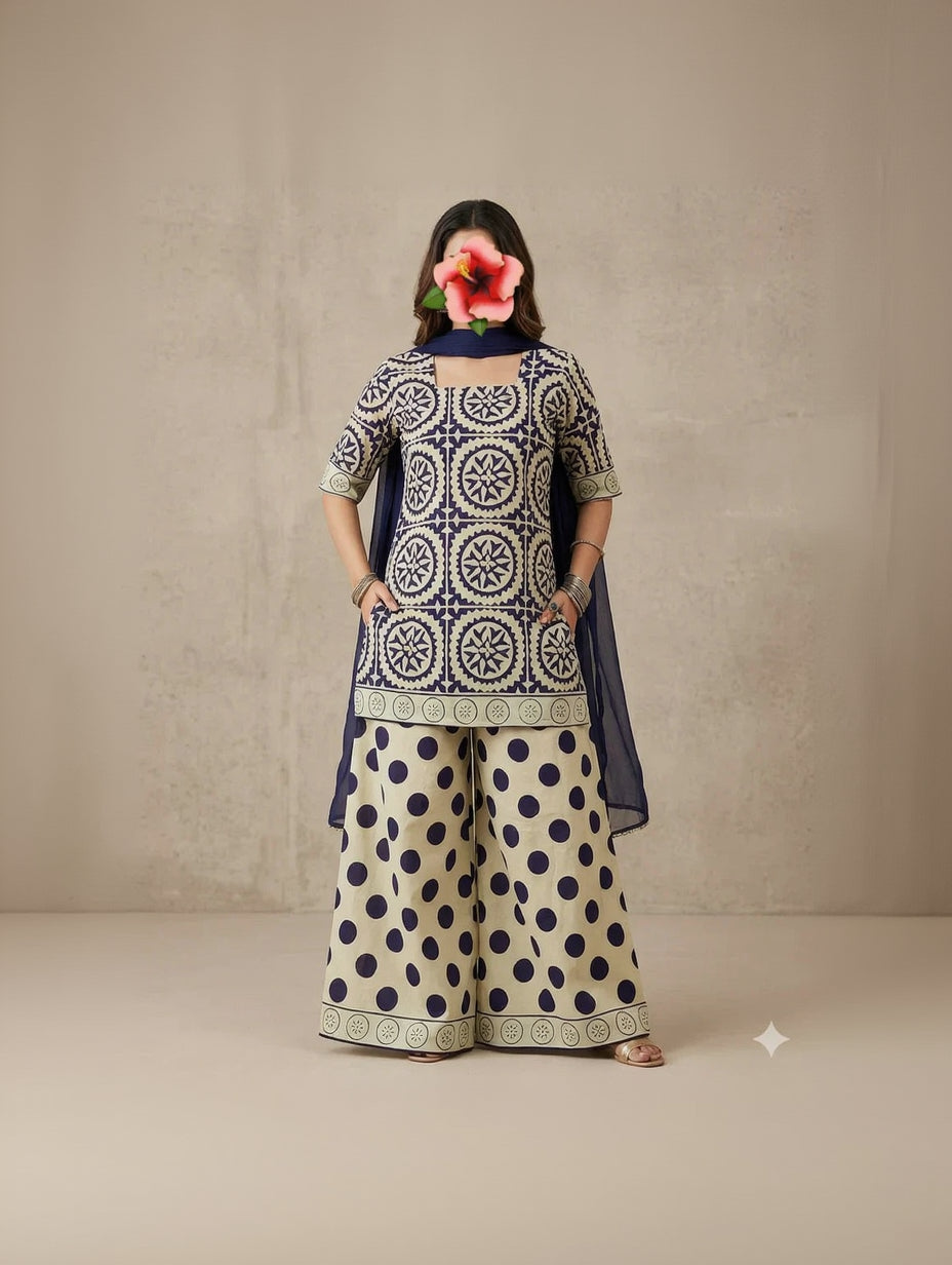 RP1234 Ethnic - Summer 3PC Lawn Digital Print Dress