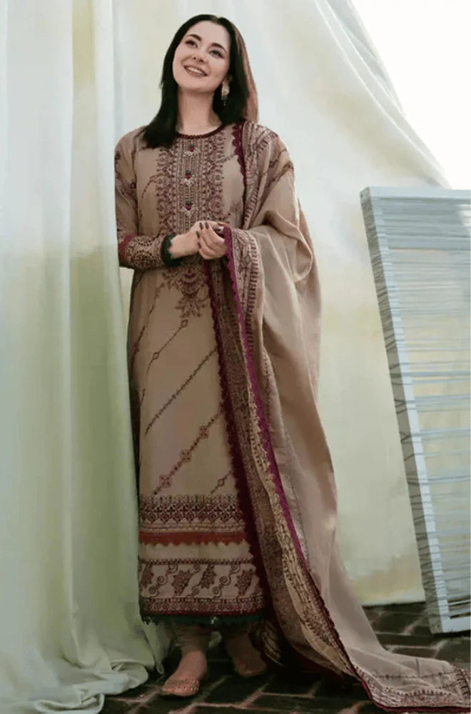 Rp3346- Florent - Winter 3PC Dhanak Embroidered Suit