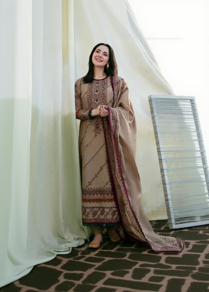 Rp3346- Florent - Winter 3PC Dhanak Embroidered Suit