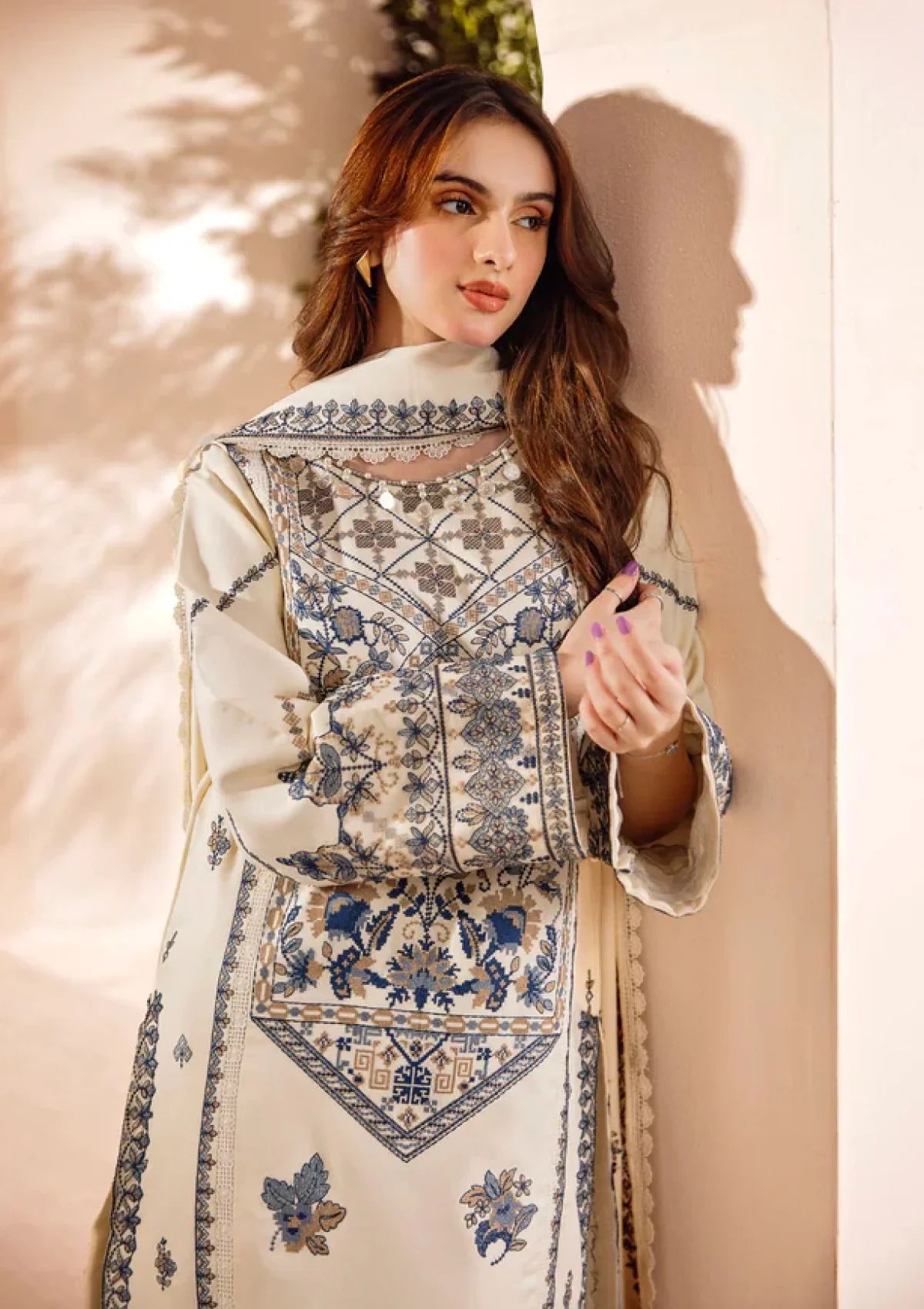Rp3381-Florent - Winter 3PC Dhanak Embroidered Suit