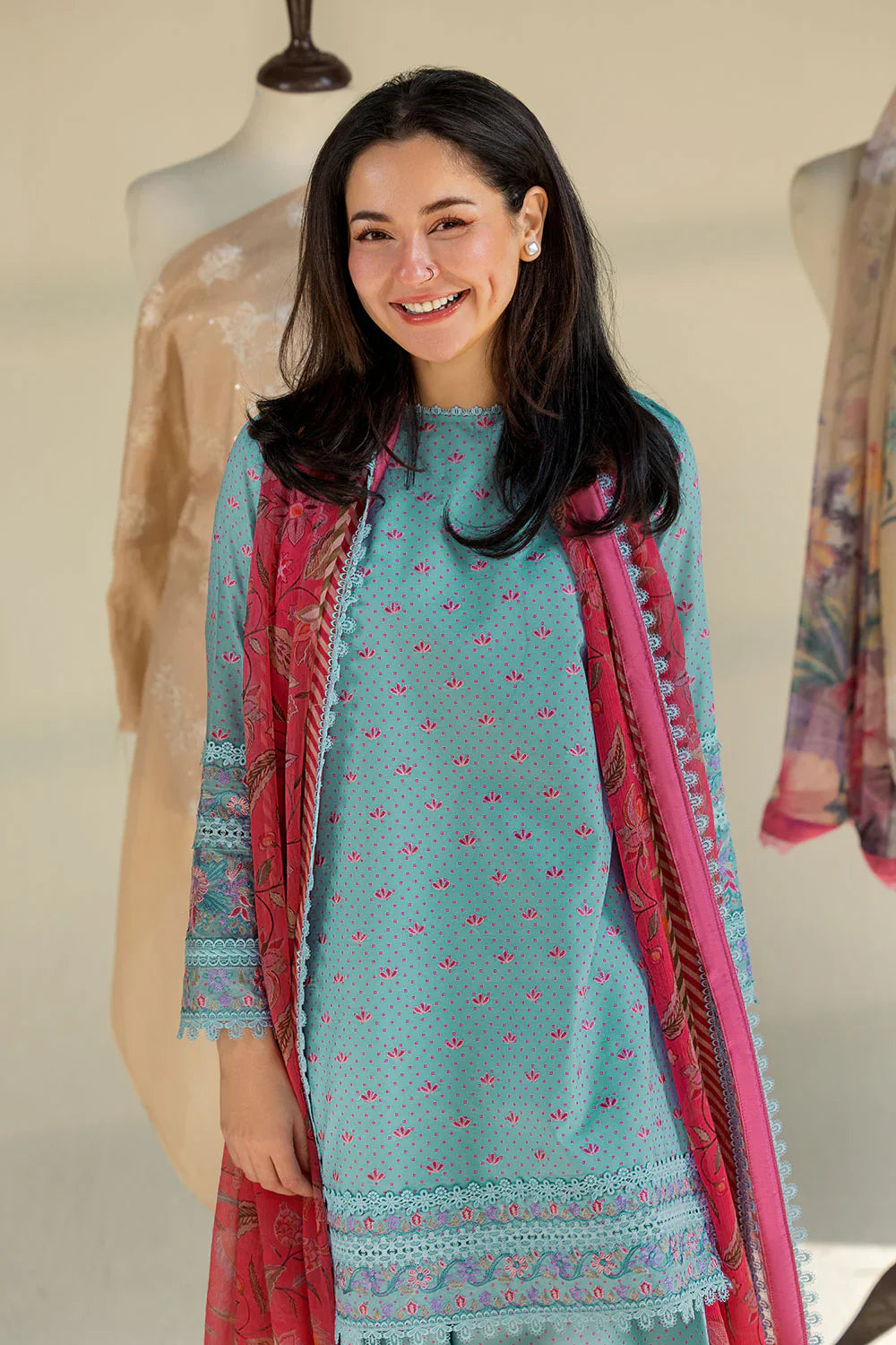 RP1175Hania Amir - Summer 3PC Lawn Digital Print Dress