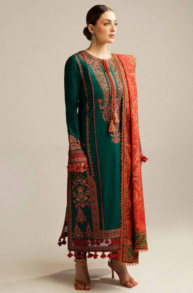 Rp3311-Hussain Rehan - Winter 3PC Dhanak Embroidered Suit