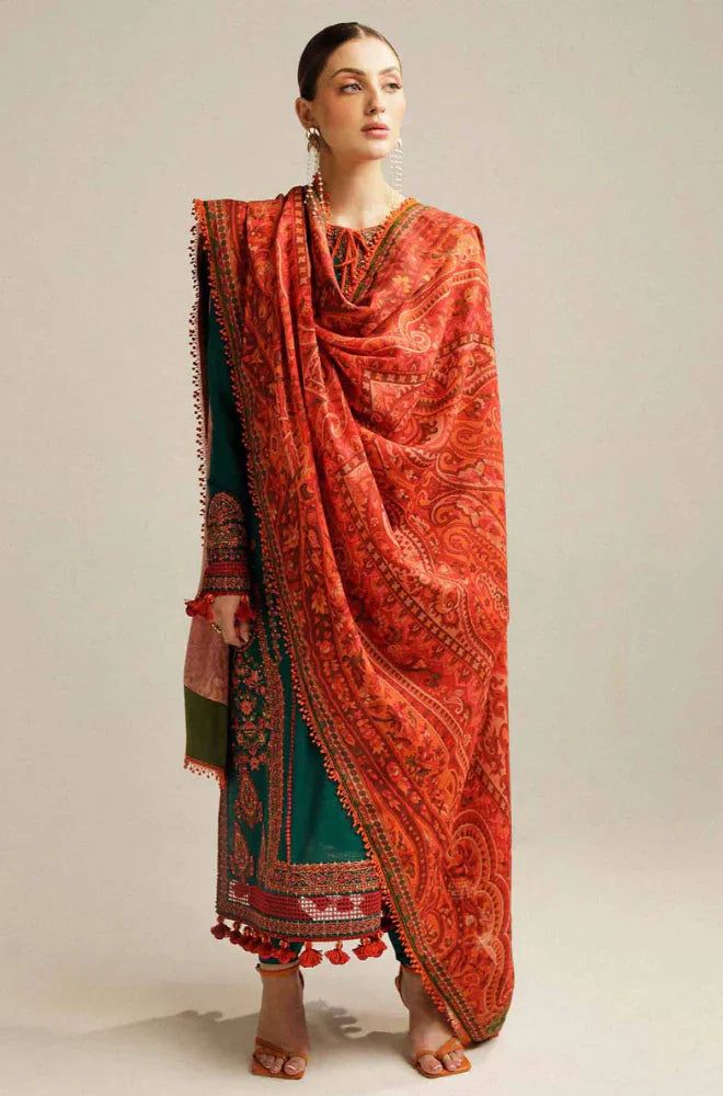 Rp3311-Hussain Rehan - Winter 3PC Dhanak Embroidered Suit
