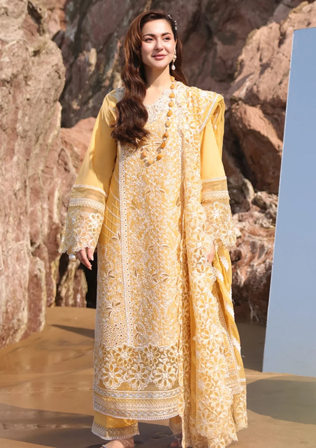 RP1108-Imrozia Serene - Summer 3PC Lawn Chikenkari Embroidered Shirt