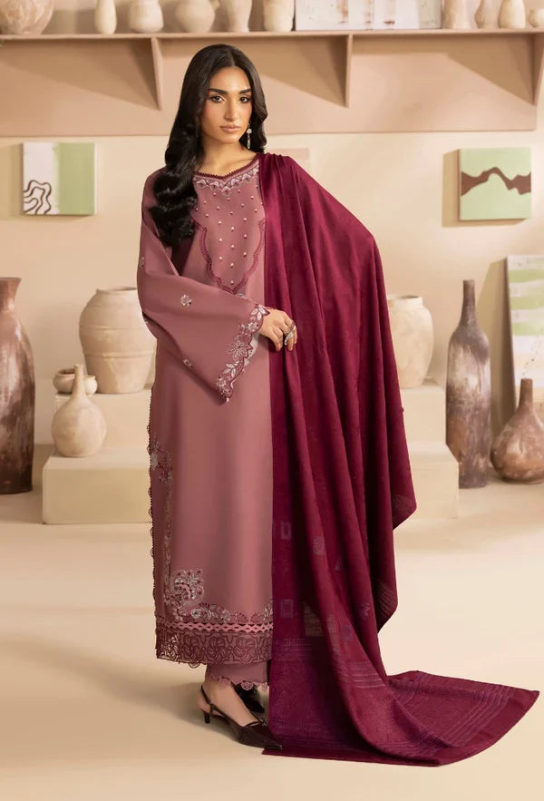 Rp1269 Izel - Winter 3PC Dhanak Embroidered Suit