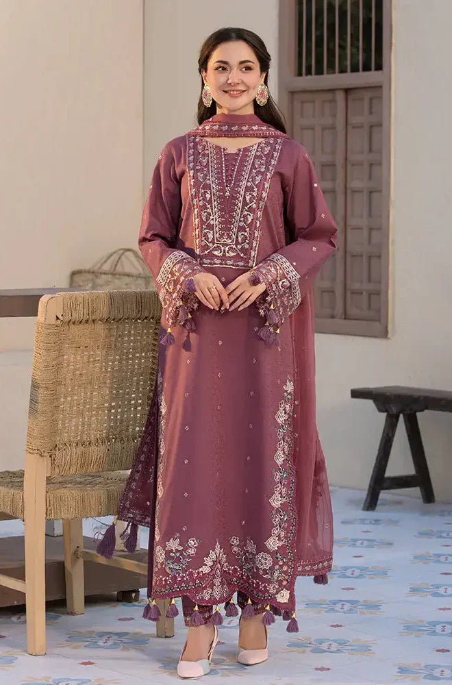 Rp3302 - Jade - Winter 3PC Dhanak Embroidered Suit