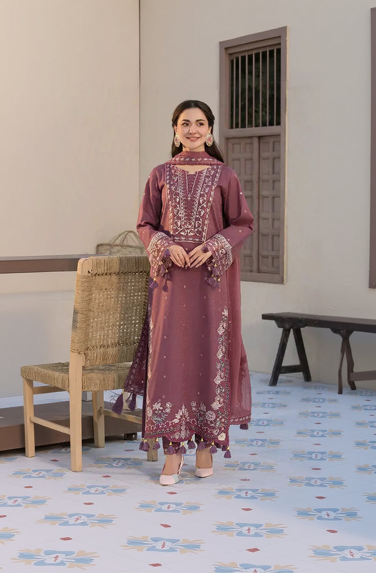Rp3302 - Jade - Winter 3PC Dhanak Embroidered Suit