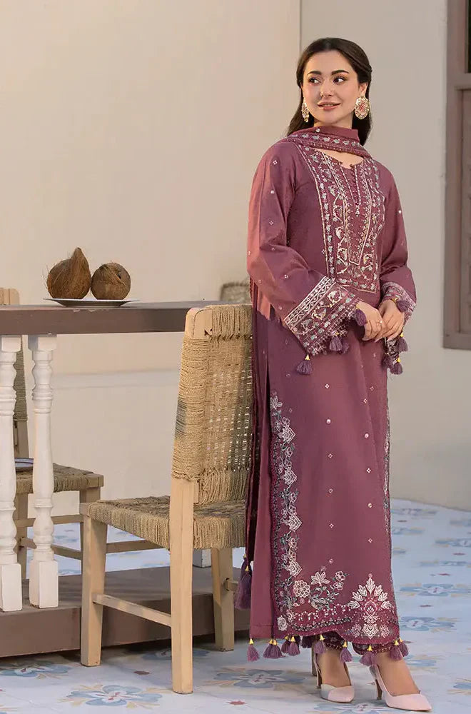 Rp3302 - Jade - Winter 3PC Dhanak Embroidered Suit