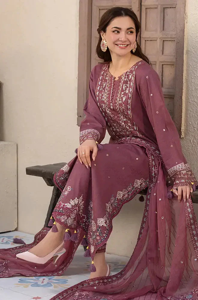 Rp3302 - Jade - Winter 3PC Dhanak Embroidered Suit