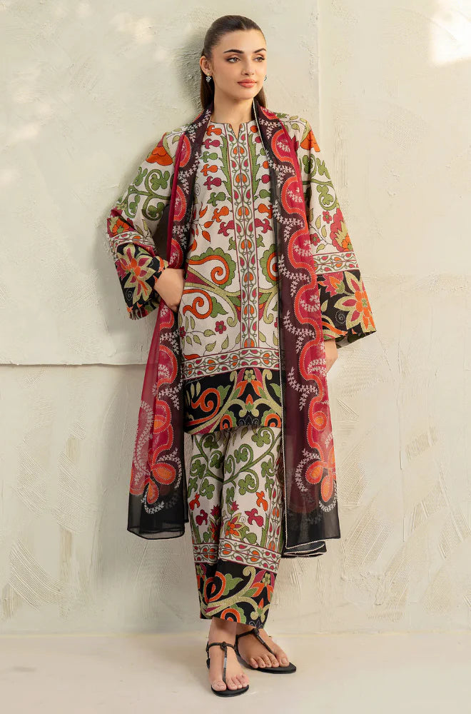 RP1158Jazmin - Summer 3PC Lawn Digital Print Dress