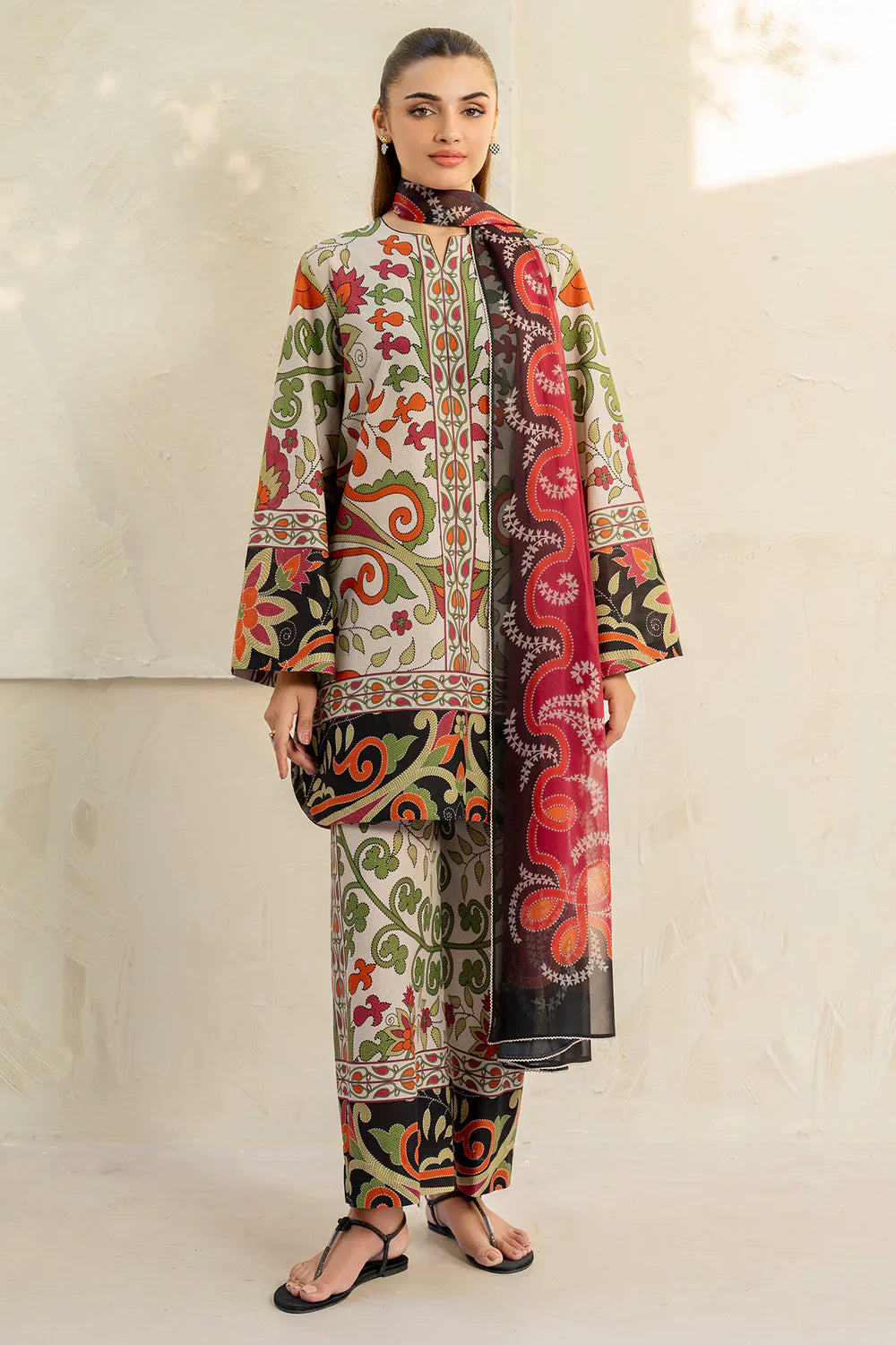 RP1158Jazmin - Summer 3PC Lawn Digital Print Dress