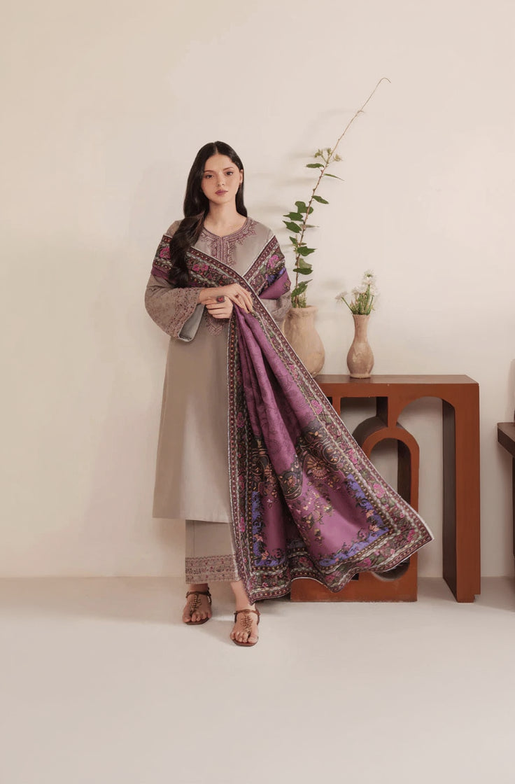 Rp3309- Jazmin - Winter 3PC Dhanak Embroidered Suit