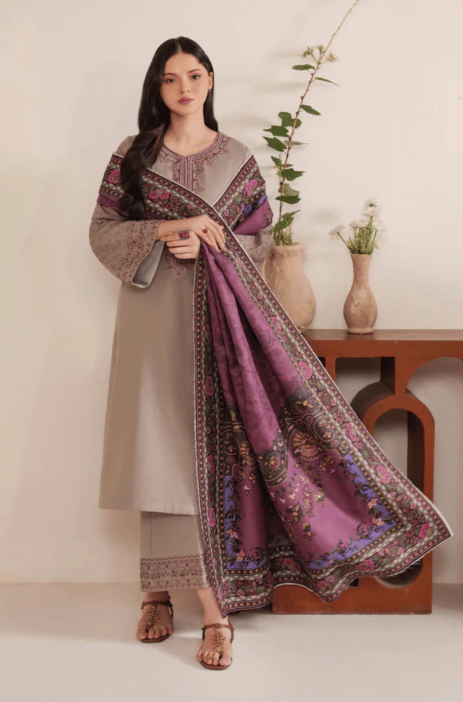 Rp3309- Jazmin - Winter 3PC Dhanak Embroidered Suit