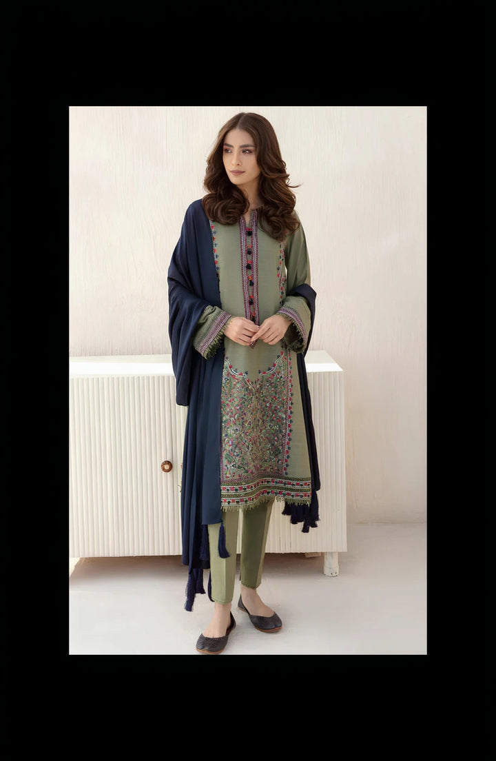 Rp550- Jazmin - khaddar 3pc Embroidered Winter Suit