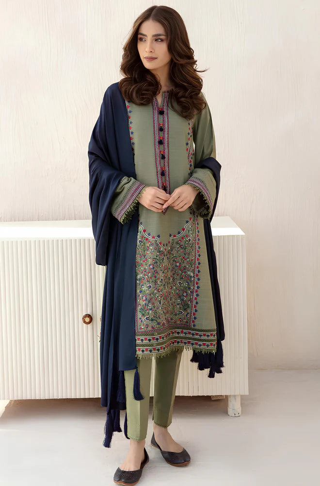Rp550- Jazmin - khaddar 3pc Embroidered Winter Suit