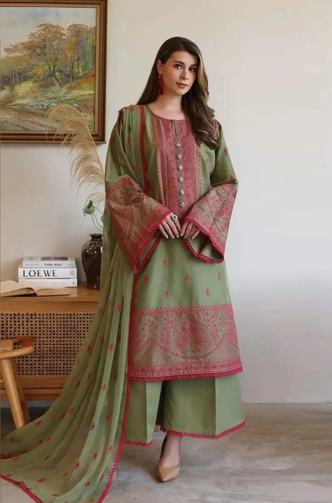RP1002 - Bareeze 3 Piece Embroidered Lawn Suit