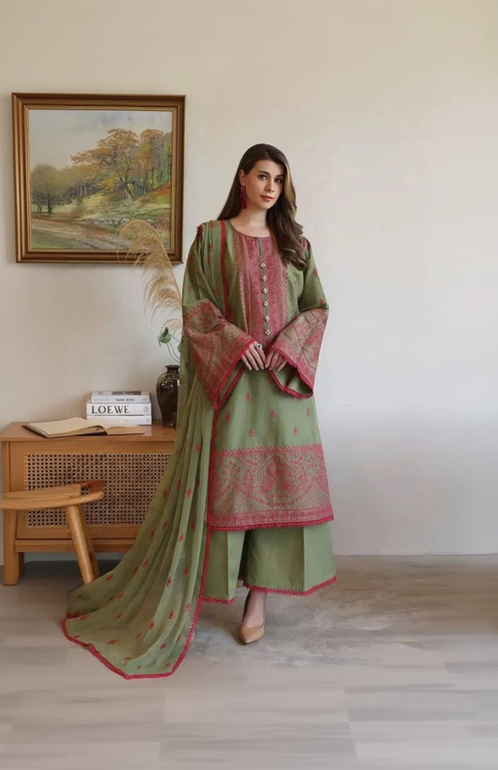 RP1002 - Bareeze 3 Piece Embroidered Lawn Suit