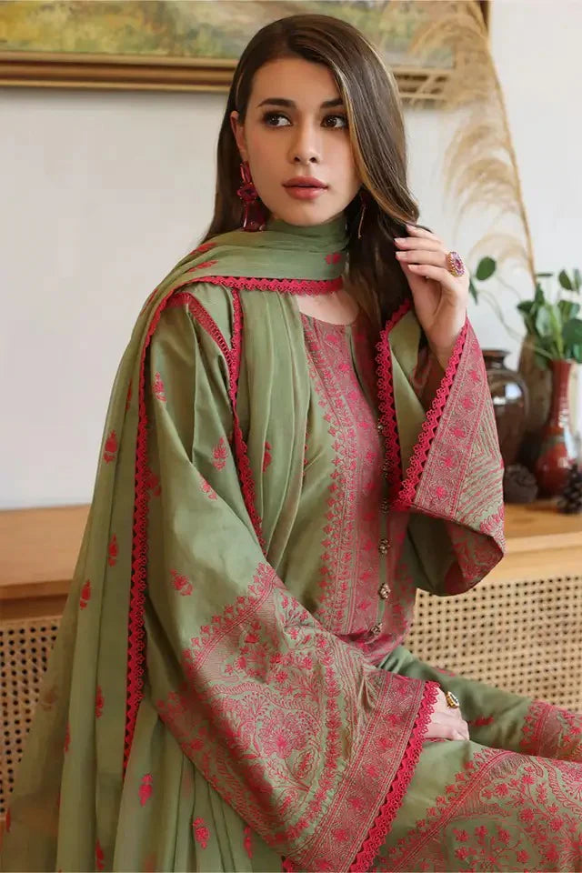 RP1002 - Bareeze 3 Piece Embroidered Lawn Suit