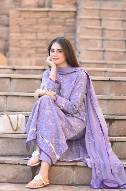 RP1020 - Breeze 3PC Lawn Embroidered Suit