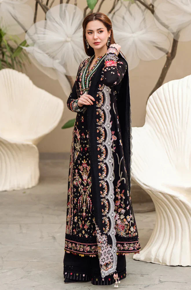 RP1033 - Qalamkar - 3PC Lawn Embroidered Suit - SA0101