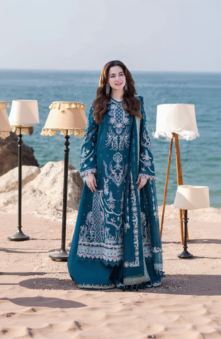 RP1035 - Qalamkar 3 Piece Chickenkari Embroidered Lawn Suit