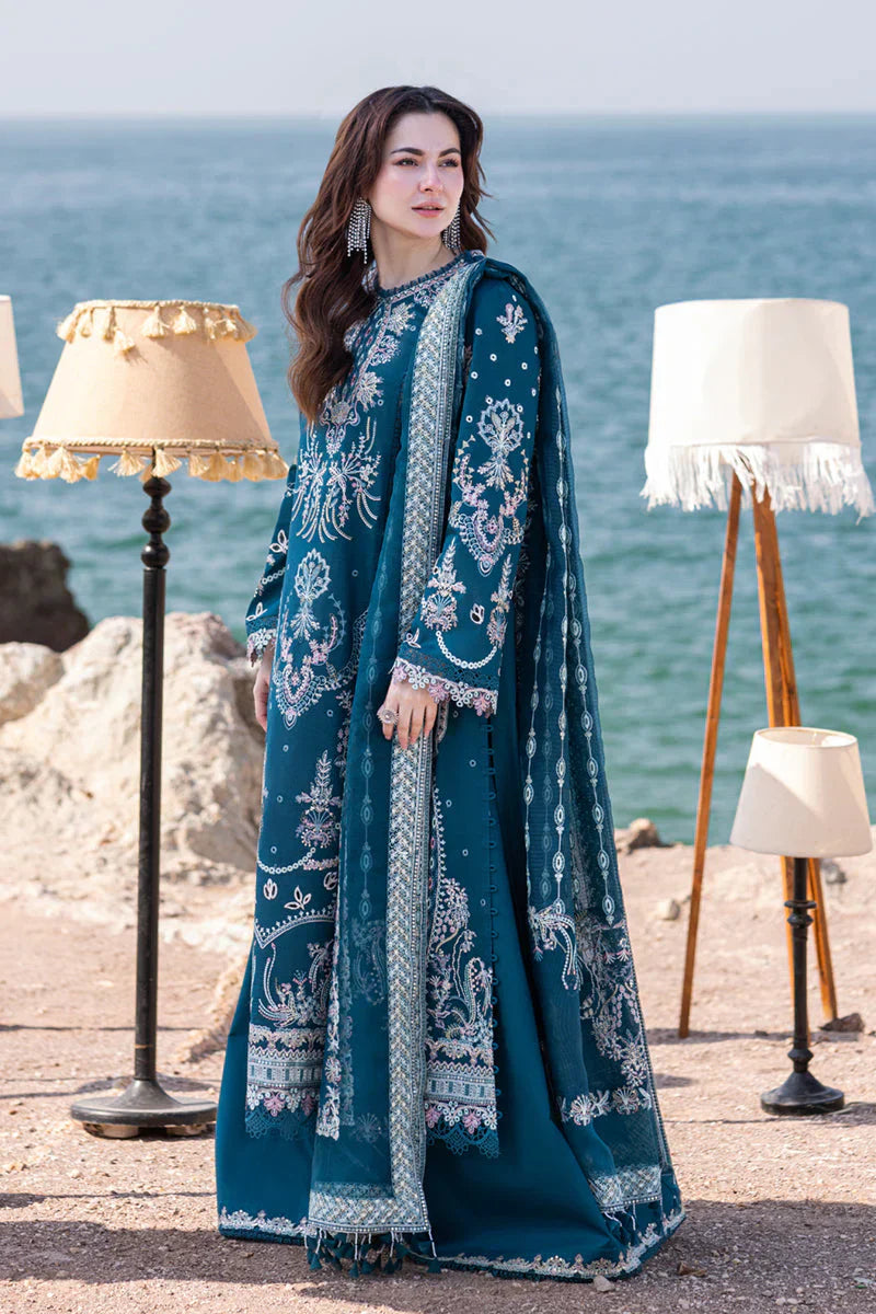RP1035 - Qalamkar 3 Piece Chickenkari Embroidered Lawn Suit