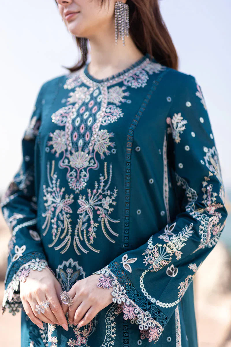 RP1035 - Qalamkar 3 Piece Chickenkari Embroidered Lawn Suit