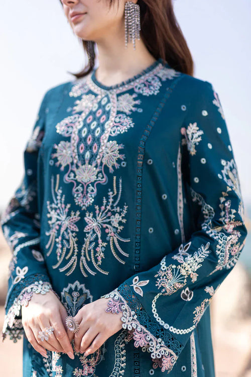 RP1035 - Qalamkar 3 Piece Chickenkari Embroidered Lawn Suit